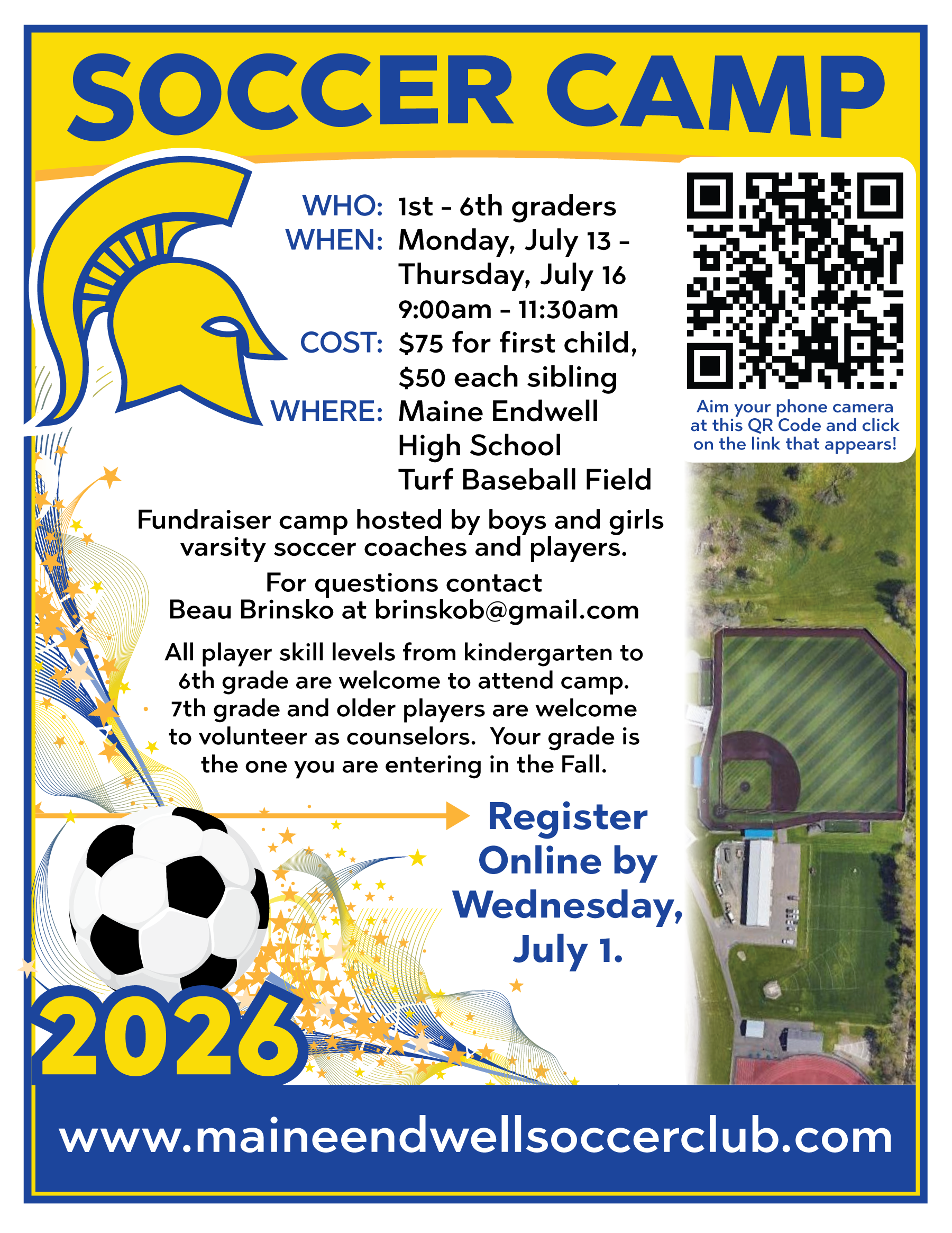 Soccer camp flyer